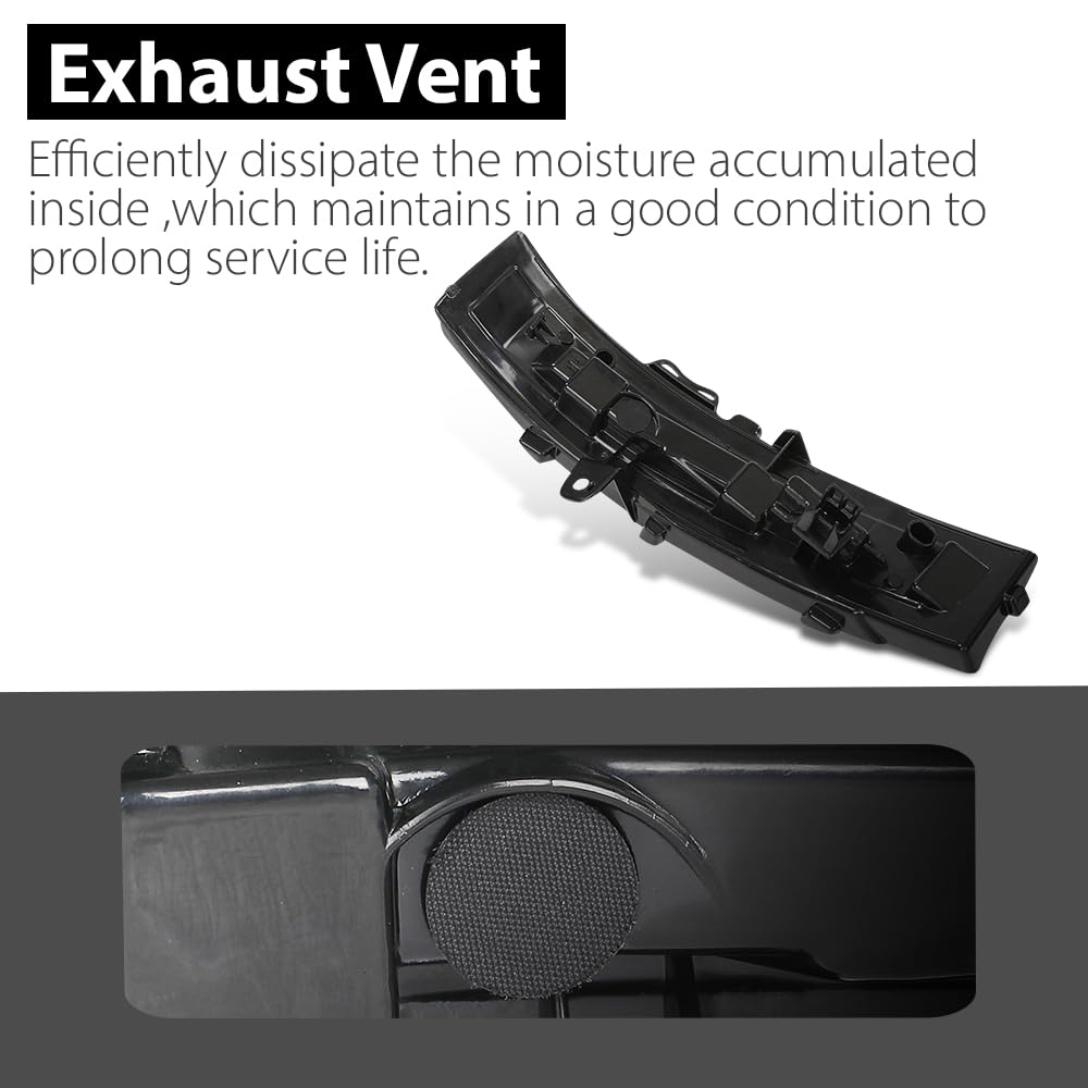 G-PLUS Left LED Mirror Mounted Turn Signal Light, Compatible with Ford Edge SEL/Titanium Sport Utility 4-Door 2015-2021, Driver Side, FT4Z13B374A