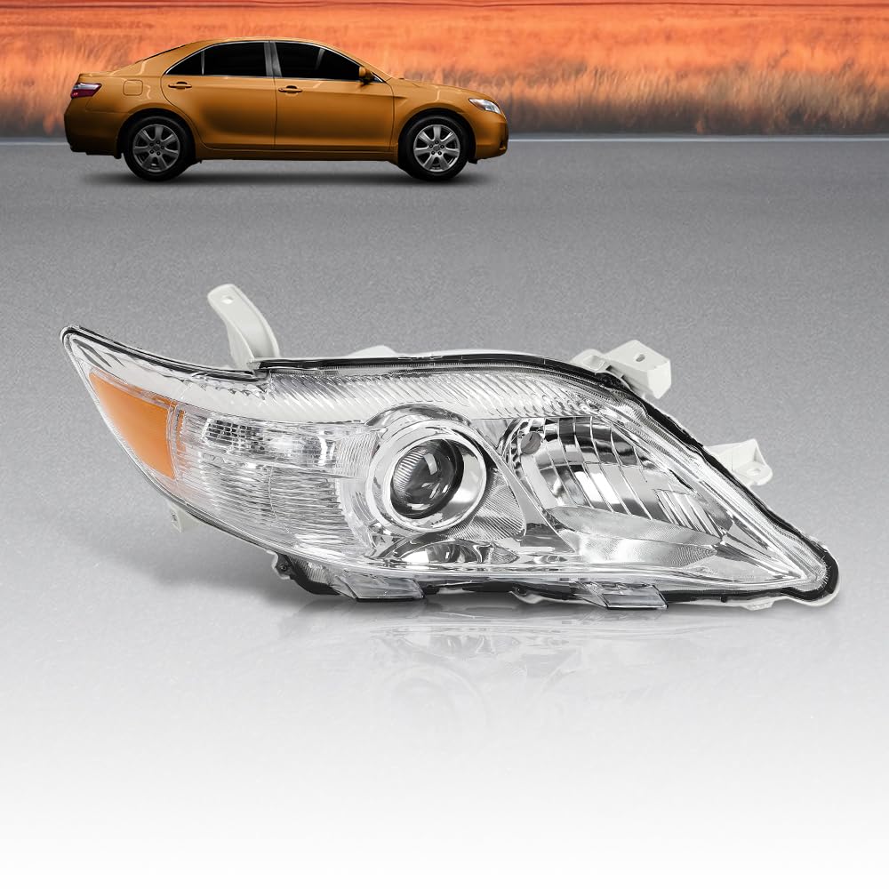 G-PLUS Headlight Assembly Front Headlamp Right Side Compatible with Toyota Camry Sedan 4-Door 2010-2011 TO2503195, TO2503195, 81150-06520, 81110-06520, 8111006500, TO2503191, 8115006500 White