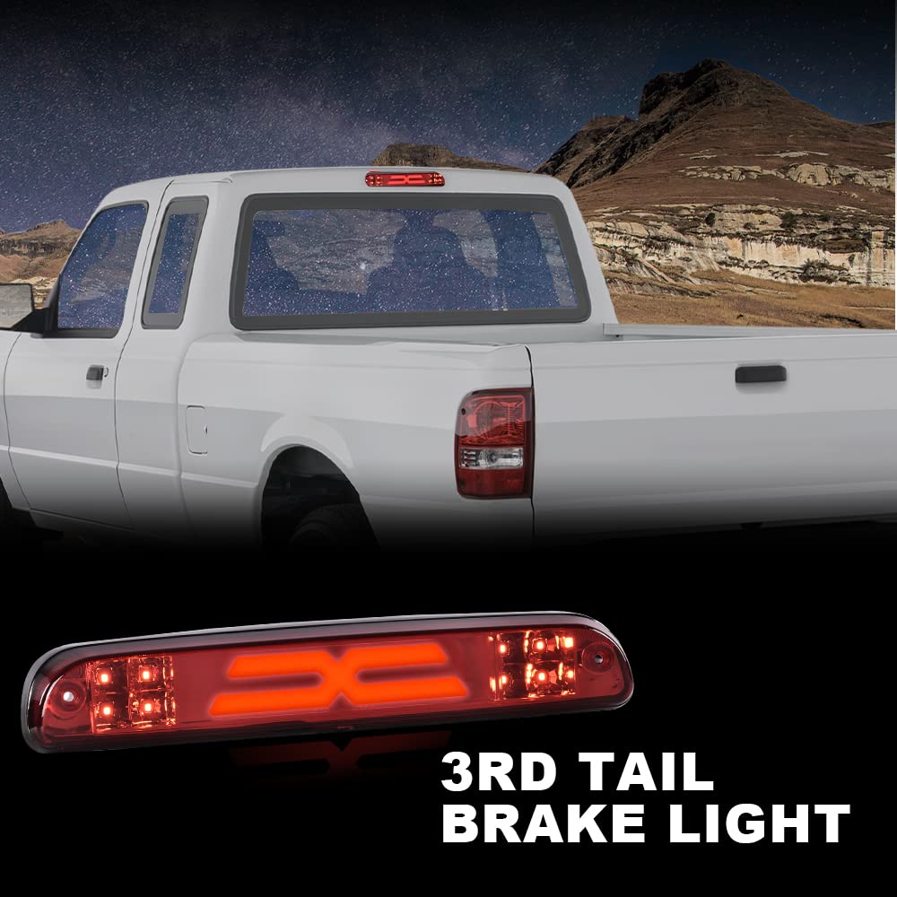 G-PLUS LED Third Type X High Mount Brake Stop Light Compatible with 1993-2011 Ranger 1999-2016 F250 F350 F450 F550 Super Duty 1995-2003 Mazda B2300 B2500 B3000 B4000 CC3Z13A613B