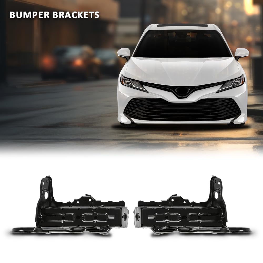 G-PLUS Front Left and Right Bumper Support Bracket Set Compatible with Toyota Camry 2018-2021 52103-33010