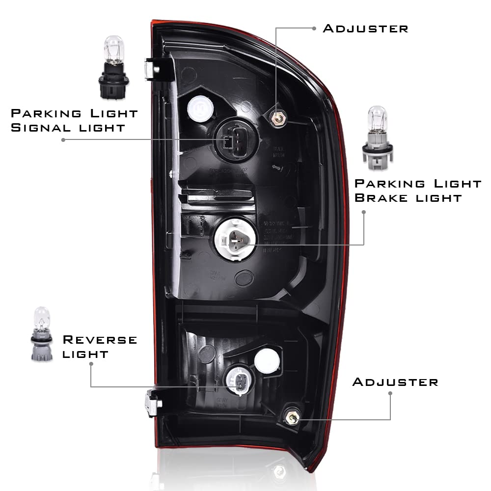 G-PLUS Rear Tail Light Compatible with Toyota Tacoma 2016-2023, Dark Red Rear Brake Lamp,Luces Traseras Left Driver 8156004170 8156004180