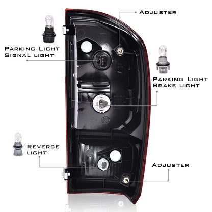 G-PLUS Rear Tail Light Compatible with Toyota Tacoma 2016-2023, Dark Red Rear Brake Lamp,Luces Traseras Left Driver 8156004170 8156004180