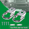 G-PLUS Tow Hook Parts Set Compatible with 2009-2021 F150 with Hardware Front Kit Pair (Silver)