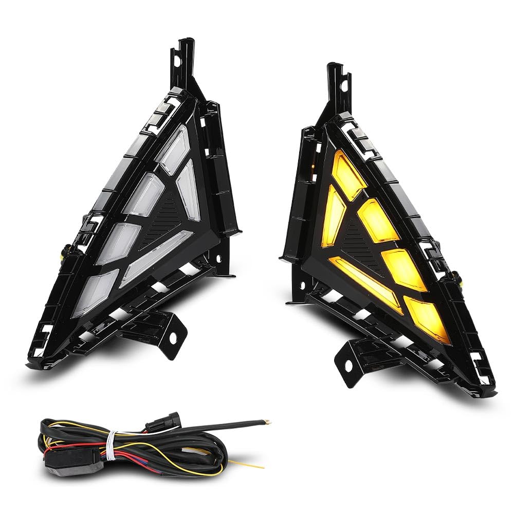 G-PLUS LED Fog Lights Daytime Running Lmap DRL w/Turn Signal Compatible with Hyundai Elantra 2021-2022,Not Fit Hybrid Model