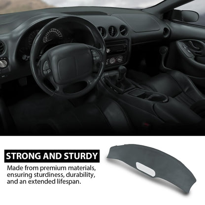 G-PLUS TPE Dash Cover Dashboard Panel Compatible with Pontiac Firebird 1993 1994 1995 1996 Dark Gray