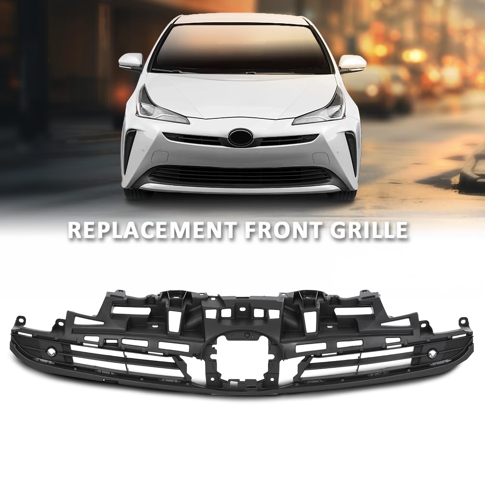 G-PLUS Front Grille Compatible with Toyota Prius 2019-2022 5310147110, TO1200448 Black