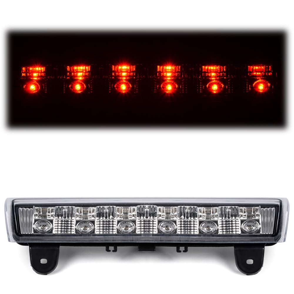G-PLUS LED Third Brake Cargo Light Compatible With 2000-06 Chevy Suburban Tahoe GMC Yukon(ONLY For Liftgate Rear Doors),3RD Stop Tail Lamps (LED Chrome Housing Clear Lens)