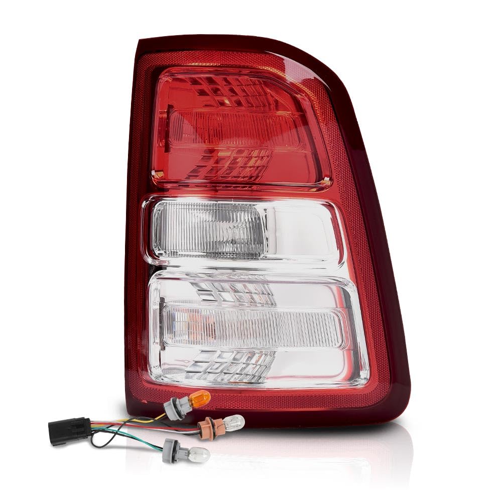 G-PLUS Tail Light Brake Lamp w/Bulb Right Passenger Fit Dodge Ram 1500 2019-2023/Not Fit Ram 1500 Classic & LED Type Tail Light Models Luces Traseras Rear Brake Lamps Assembly