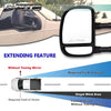G-PLUS Manual Towing Side Mirrors Compatible With Only 1999-2016 Super Duty F250 F350 F450 F550 Models,Driver & Passenger Side Mirror Set Black