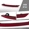 G-PLUS Bumper Reflector Rear Left Compatible with Volvo XC60 2018-2024 31656677 Red