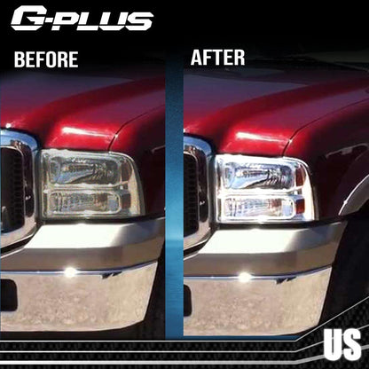G-PLUS Front Headlight Lens Cover Compatible with 05-07 Ford F250 F350 F450 F550, Left & Right Side (Clear Lens)