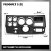 G-PLUS Dash Instrument Bezel w/Wiper Switch Hole Storage Box Compatible with 1981-1983 Chevy GMC Truck Blazer Suburban Black 14023004