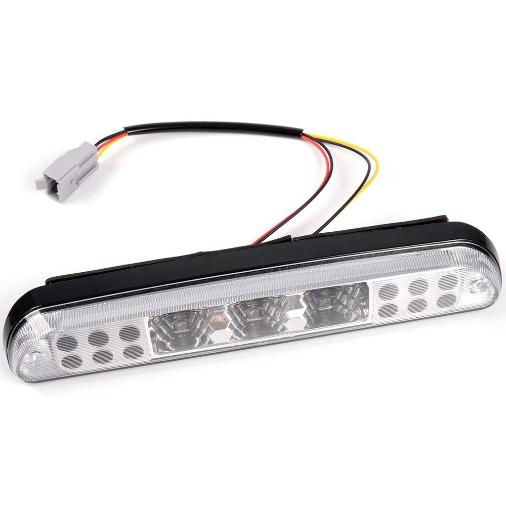 G-PLUS Rear LED Third Brake Light Compatible With 1999-2015 Ford F250 F350 F450 F550 Super Duty,(NOT Compatible With Harley-Davidson Edition), 3rd Stop Lamps,Clear lens Chrome Housing
