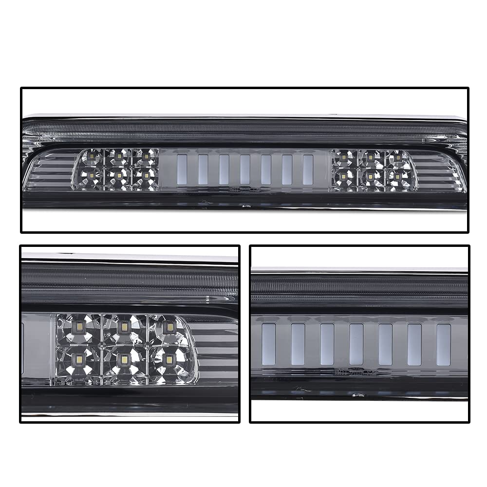 G-PLUS LED Third Brake Light Compatible with Toyota Tundra 2007-2018, Rear 3rd High Mount Cargo Light, Type I, Smoky Lens Clear Housing, 81570-0C050