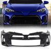 G-PLUS Primered Front Bumper Cover Fascia Compatible with Toyota Corolla Sedan 4-Door SE & XSE Models Only 2017 2018 2019, TO1000424, 191275425794