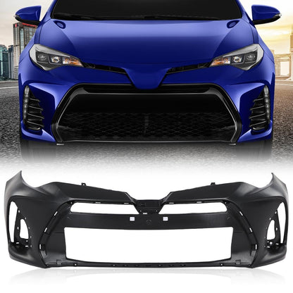 G-PLUS Primered Front Bumper Cover Fascia Compatible with Toyota Corolla Sedan 4-Door SE & XSE Models Only 2017 2018 2019, TO1000424, 191275425794
