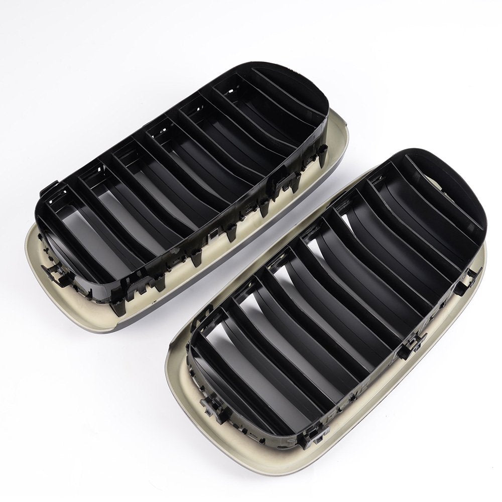 Gloss Black Front Bumper Hood Kidney Grille Grill Replacement For BMW F15 X5 F16 X6 X Series 2014 2015 2016