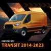 G-PLUS Out-Channel Window Vent Visor Deflectors Tape-On Side Rain Guards Compatible with Ford Transit 2014-2023 2PCS Smoky