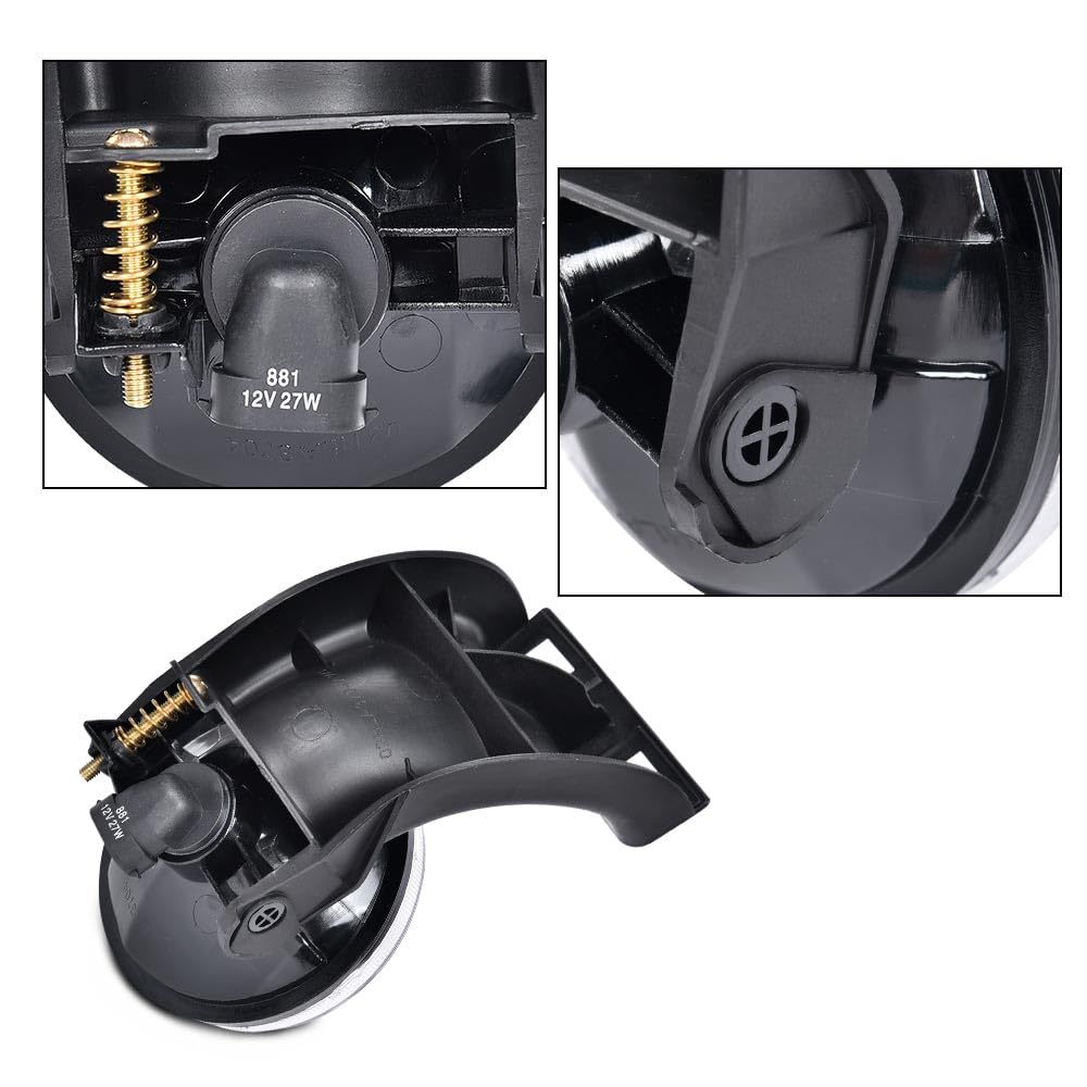 G-PLUS Fog Lights Lamp w/Bulbs Compatible with Dodge Ram 1500 1994-2001 Fit Ram 2500 3500 Pick Up Truck 1994-2002 55055181, CH2592109, 55055180, CH2593109 Clear Lens