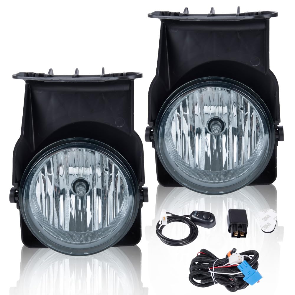 G-PLUS Fog Lights Pair Fit GMC Sierra 1500 2500HD 3500 2003-2006