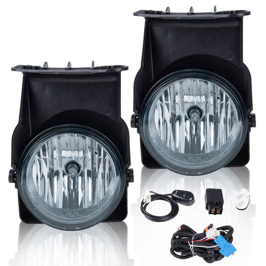 G-PLUS Fog Lights Pair Fit GMC Sierra 1500 2500HD 3500 2003-2006