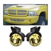 G-PLUS Front Bumper Fog Light Compatible with Dodge Dakota Pickup Truck 1997-2000/Fit Durango SUV 1998-2000 Driving Fog Lamps Driver & Passenger Side Pair,Yellow lens