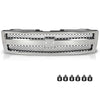 G-PLUS Chrome Truck Grill Compatible with Chevy Silverado 1500 Hybrid 2009-2013/Fit Silverado 1500 XFE 2010-2013/Fit Silverado 1500 LS LT LTZ WT 2007-2013 25810707 19303978 Front Bumper Grille Insert