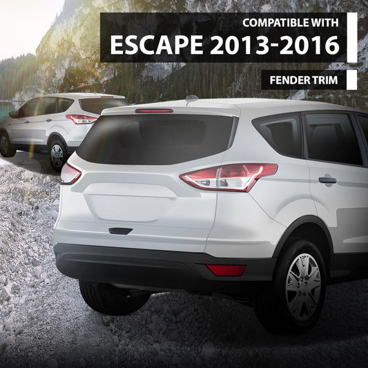 G-PLUS Rear Right Fender Flare Compatible with Ford Escape SEL 2013, Fit Ford Escape (Submodel: S, SE, Titanium) 2013-2016, Wheel Opening Molding Arch Trim, CJ5Z78290A60AA FO1791116