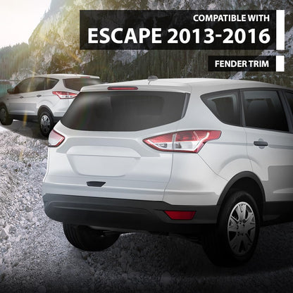 G-PLUS Rear Right Fender Flare Compatible with Ford Escape SEL 2013 / Escape (Submodel: S, SE, Titanium) 2013-2016, Wheel Well Arch Opening Molding, CJ5Z78290A60AA, FO1791116, Factory Style