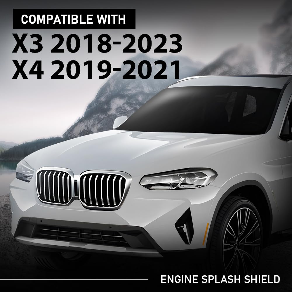 G-PLUS Engine Splash Shields Front Compatible with BMW X3 X4 2018-2023 51757394744