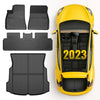 G-PLUS 4PCS Cargo Liners Fit Tesla Model 3 2017-2023,1st & 2nd & Truck Bed Mat,All Weather Car Floor Liners Black,Full Cover Protection Interior Accessories