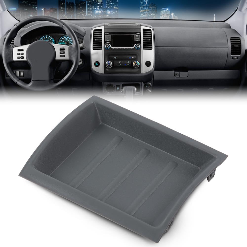 G-PLUS Upper Dash Bezel Storage Box Compatible with Nissan Xterra 2005-2013/Pathfinder 2005-2012/Frontier 2005-2017（w/o Silver Trim and 6-Cd Changer and Premium Audio）68252ZS40C Gary