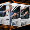 G-PLUS Out-Channel Window Vent Visor Deflectors Tape-On Side Rain Guards Compatible with Ford Transit 2014-2023 2PCS Smoky