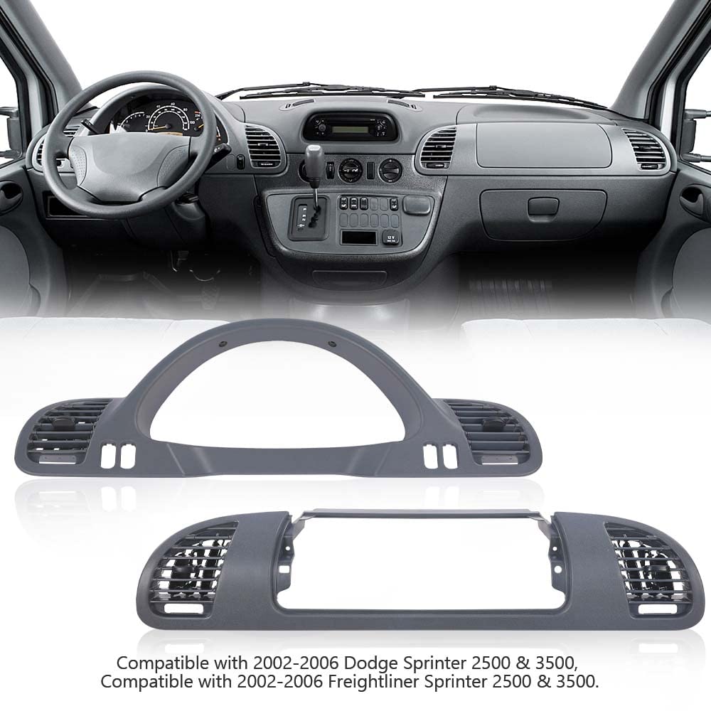 G-PLUS Dash Panel Bezel with A/C Nozzle RH Passenger Side & RH Driver Side Compatible with 2002-2006 Dodge Sprinter Dash Cover 05104261AA, 5104261AA 5104262AA