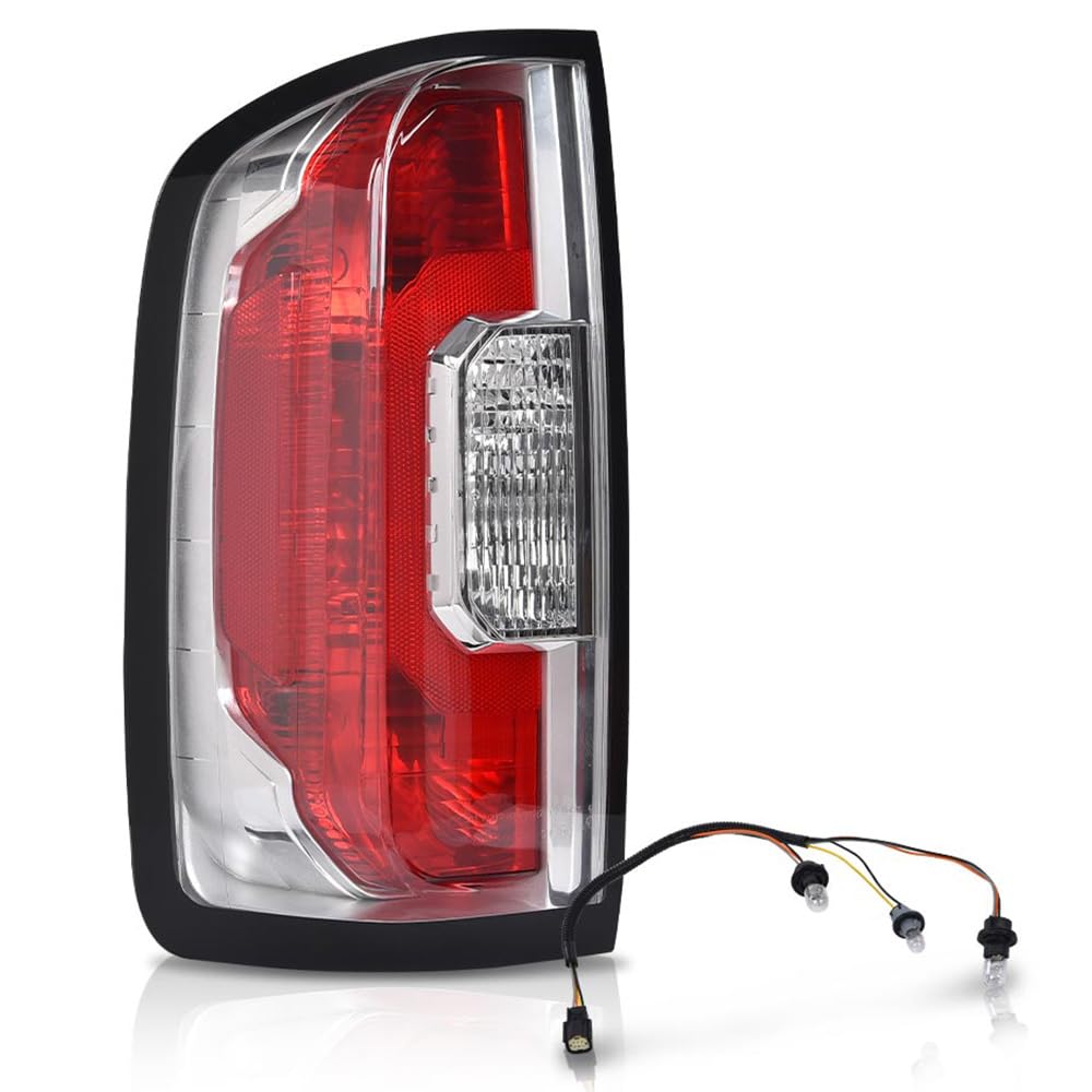 G-PLUS Tail Light Left Driver w/Bulbs,Fit for GMC Canyon 2015-2022 (submodel: All Terrain，Denali，Base, SL, SLE, SLT，AT4, Elevation, Elevation Standard) Luces Traseras Rear Brake Lamps Assembly