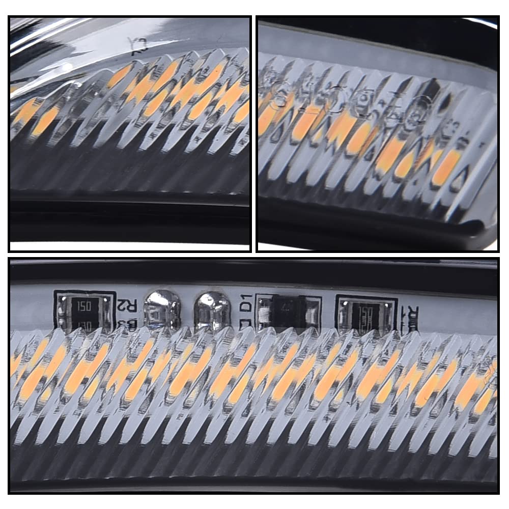 G-PLUS Side Marker Light Compatible with Chrysler 200 2015 2016 2017 68206450AA 68206449AA CH2551131 CH2550131 Front Left and Right Side Markers Corner Lamp Parking Light Cornerlight Smoked