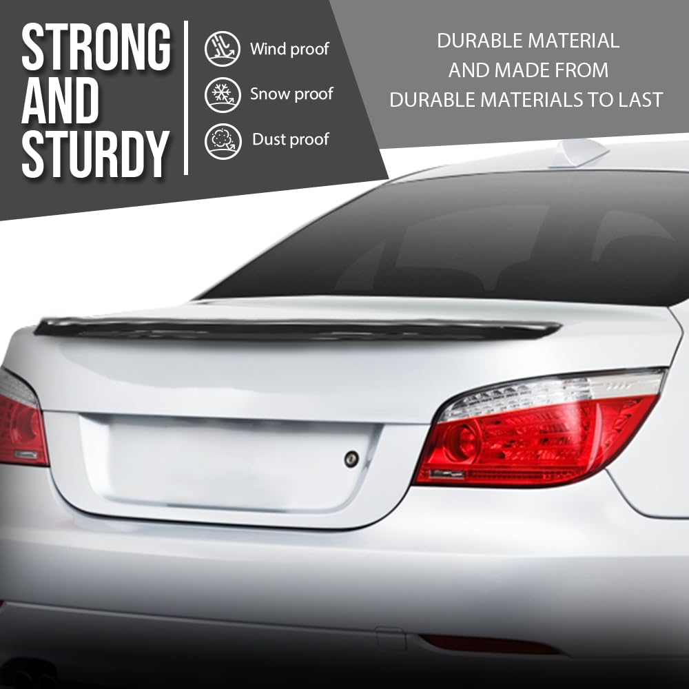 G-PLUS Rear Trunk Spoiler Wing Compatible with BMW 5-Series E60 Sedan 2004-2010 Fit BMW 525i 535i 550i M5 2004-2010 Not Fit E61 Touring Model Glossy Black