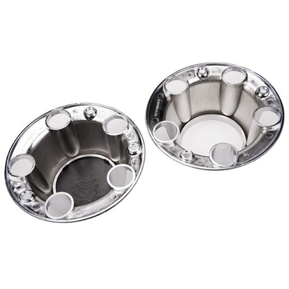 G-PLUS Chrome Wheel Hub Center Caps Compatible with Ford F150 Truck/Bronco 1980-1996, Compatible with Ford Van 1992-1996, 4x4 Front 4WD Wheel Drive (Includes 12 mounting Screws)