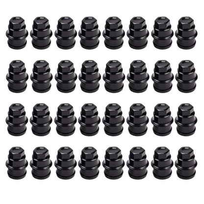 Wheel Center Caps 8 Lugs (Set of 4) Best for 16'' Van & Truck Rim Wheels Compatible for Chevy Silverado Suburban Avalanche GMC Sierra Yukon 1500 2500 - Chrome Black Replacement Hub Cover 5079