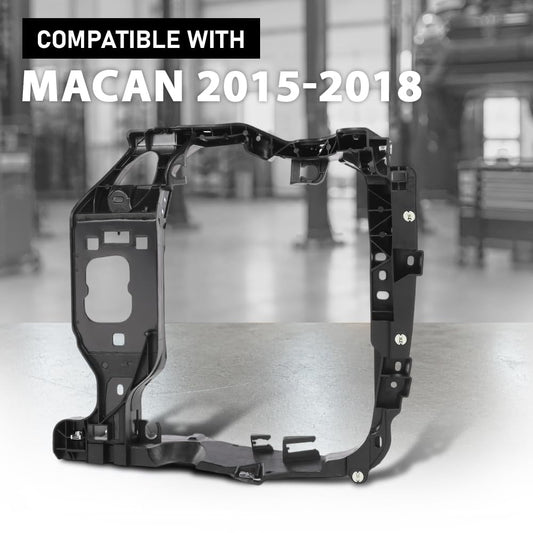 G-PLUS Front Right Side Intermediate Radiator Support Assembly w/ Bracket Compatible with Porsche Macan 2015-2018 95B805594 Direct OE Replacement Black
