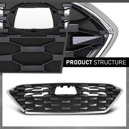 G-PLUS Front Bumper Grille Grill, Compatible with Ioniq 2020-2022 W/o Adaptive Cruise, 86350G2500, 86350 G2500