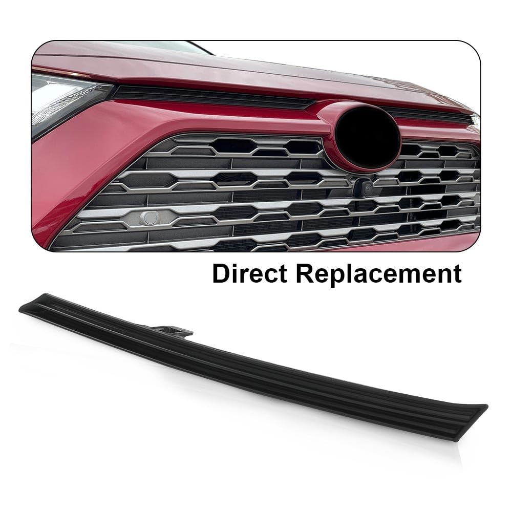 G-PLUS Right Front Bumper Grille Insert Upper Trim Molding Compatible with Toyota Rav4 2019 2020 2021 2022 531230R050, TO1213112