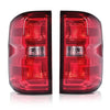 G-PLUS Tail Lights Assembly Brake Lights w/Wiring Harness Taillights,Fit Chevy Silverado 1500 2500 HD/GMC Sierra 3500 HD 2016 2017 2018 2019, 23295939 23295938 Luces traseras Red Lens