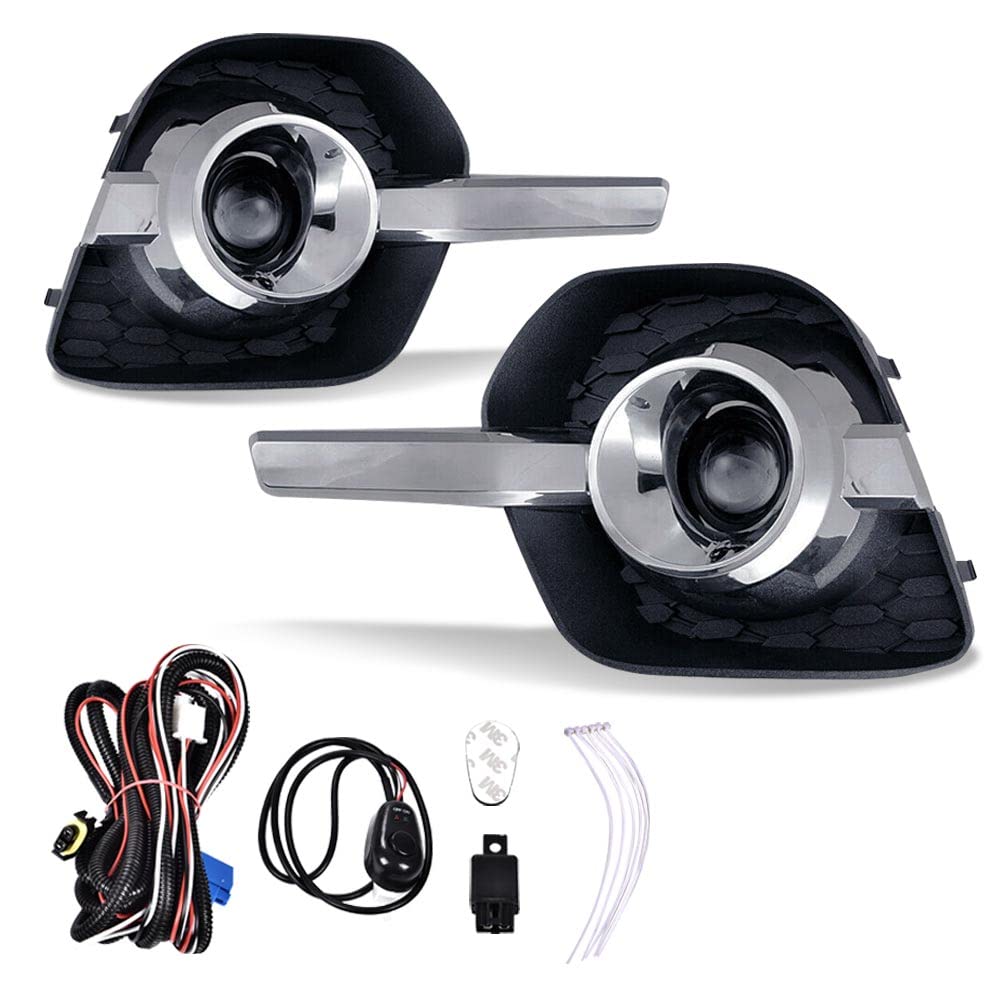 G-PLUS Fog Lights Compatible With 2010-2016 Chevy Equinox,(NOT For 2016 With New Body Style),Front Bumper Driving Lamps Pair Kit LH RH Clear Lens