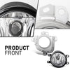 G-PLUS Pair Fog Lights Front Bumper Lamps with Bulbs+Wiring Compatible with Toyota Prius 2010 2011 SC2592100, TO2592123, SC2593100, TO2593123 White