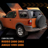 G-PLUS Soft Top With 3 Windows Compatible with Isuzu Rodeo 2000-2002 Fit Isuzu Amigo 1999-2000 Black