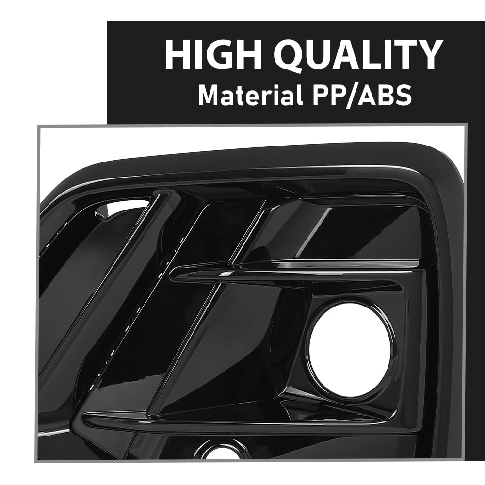 G-PLUS Pair Front Bumper Fog Light Cover Grille Trim, Compatible with Audi Q5/ Q5 Sportback 2021 2022 2023, Left Driver & Right Passenger Side 2PCS