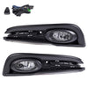 G-PLUS Clear Plastic Lens Bumper Driving Fog Lights Compatible With 2013-2015 Honda Civic Sedan 4-Door Lights Assembly With H11 12V 55W Halogen Bulbs + Wiring Kit & Swith