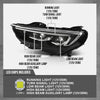 G-PLUS LED Left Driver Side Headlight Assembly Front Headlamp without Bulb Compatible with Buick Regal 2018-2020 39050376 Clear Lens Black Housing Amber Reflector
