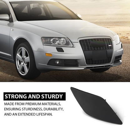 G-PLUS Pair Front Bumper Headlight Washer Cover Cap, Compatible with Audi A6 C6 2005-2008, Left Driver & Right Passenger Side 2PCS, 4F0955275, 4F0955276
